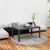 Outsunny Outdoor Side Table with Galvanised Steel Frame & Slatted Top – Patio Garden Table, Grey