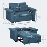 HOMCOM sofa bed side pocket detail