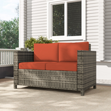 Outsunny rattan sofa matching with 3-seater and armchair