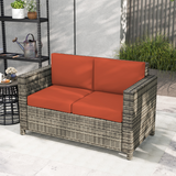Outsunny rattan sofa cushion cover zip detail