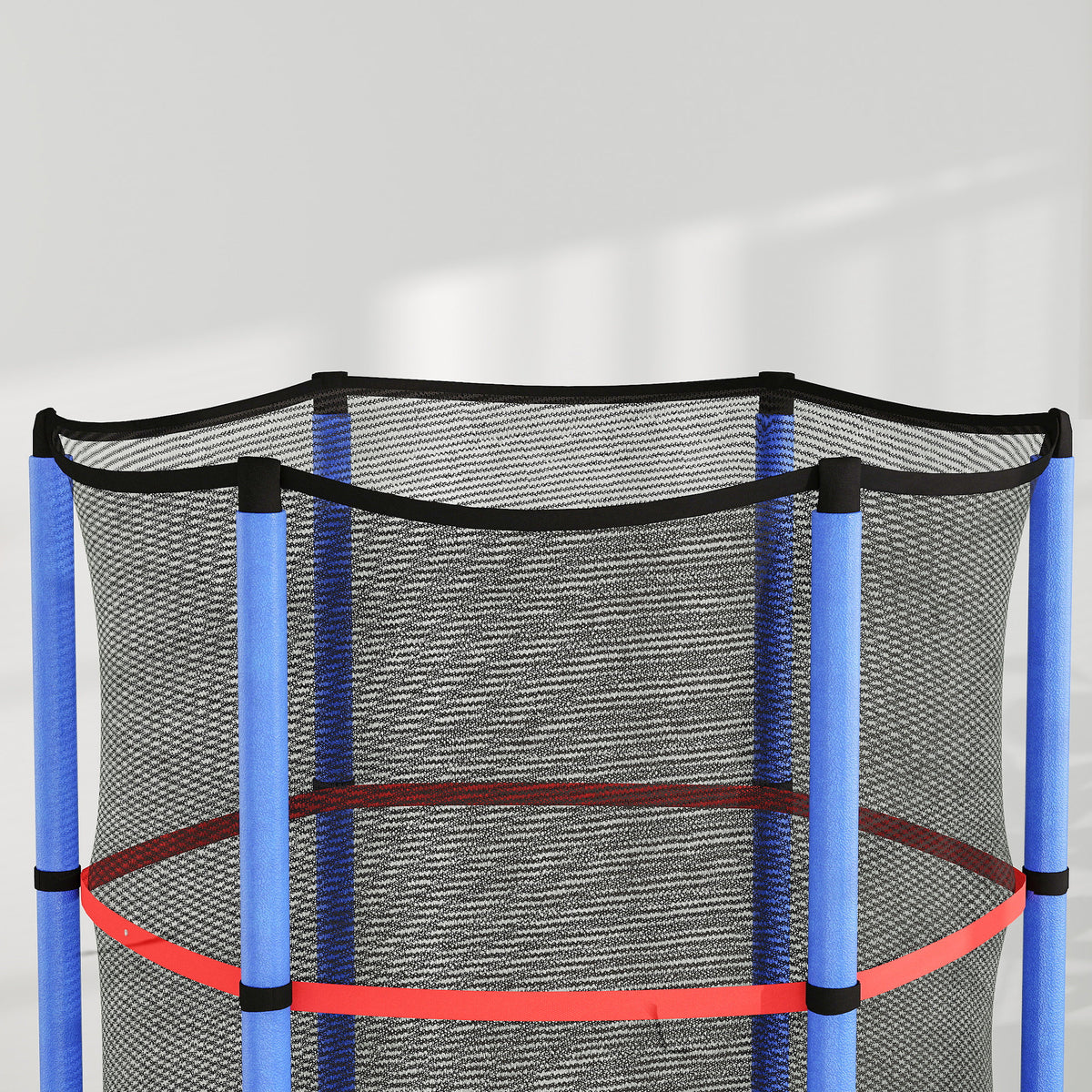 HOMCOM Kids Mini Trampoline with Safety Enclosure Net and Bungee Cords – Indoor Outdoor Bouncer for Ages 3-6