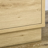 HOMCOM Boho Rattan 4 Drawer Dresser – Bedroom Chest of Drawers with Wood-Effect Finish, Natural