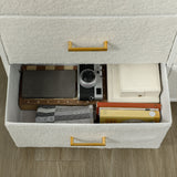 HOMCOM Cream Bouclé 9 Drawer Storage Unit with Steel Frame – Bedroom & Living Room Chest of Drawers