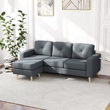 HOMCOM L-Shaped Sofa chaise section detail