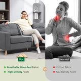 HOMCOM L-Shaped Sofa fabric texture close-up