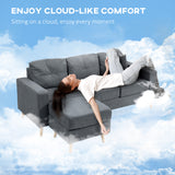 HOMCOM L-Shaped Sofa cushion padding detail