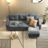 HOMCOM L-Shaped Sofa dimensions diagram
