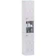 HOMCOM slim white bathroom cabinet