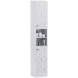 HOMCOM slim white bathroom cabinet