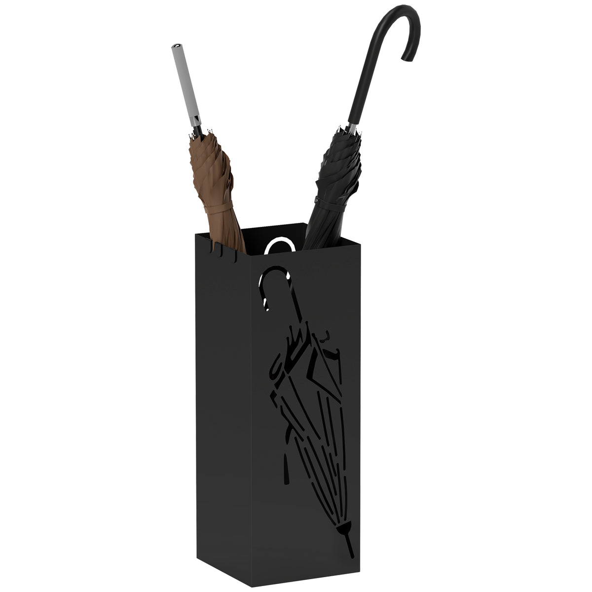HOMCOM square black umbrella stand