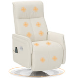 HOMCOM cream massage recliner chair