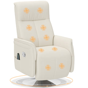 HOMCOM cream massage recliner chair