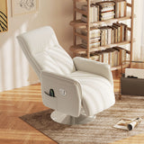 HOMCOM Massage Reclining Chair with 10 Massage Points & Pulse, Press and Wave Modes – Cream White