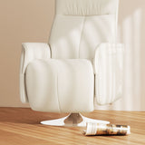 HOMCOM Massage Reclining Chair with 10 Massage Points & Pulse, Press and Wave Modes – Cream White