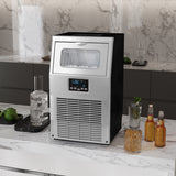 HOMCOM Commercial Ice Maker with 4kg Ice Storage, Water Shortage & Ice-Full Alerts – Home & Bar Use