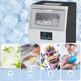 HOMCOM Commercial Ice Maker with 4kg Ice Storage, Water Shortage & Ice-Full Alerts – Home & Bar Use