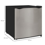 HOMCOM 35L Tabletop Freezer with Adjustable Temperature, Wire Shelf & Reversible Door – Compact, Silver