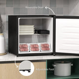 HOMCOM 35L Tabletop Freezer with Adjustable Temperature, Wire Shelf & Reversible Door – Compact, Silver