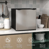 HOMCOM 35L Tabletop Freezer with Adjustable Temperature, Wire Shelf & Reversible Door – Compact, Silver
