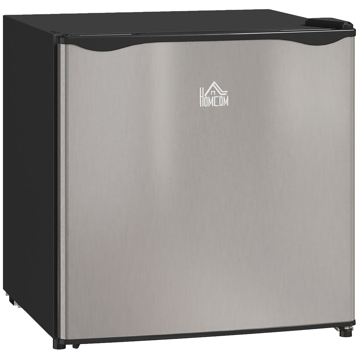 HOMCOM 46L Countertop Mini Fridge with Chiller Box & Reversible Door – Bedroom, Office, Silver