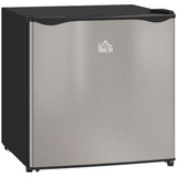 HOMCOM 46L Countertop Mini Fridge with Chiller Box & Reversible Door – Bedroom, Office, Silver