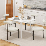 HOMCOM Extendable Drop Leaf Kitchen Table for 2–4 with Pine Wood Frame – Space-Saving Dining Table, White