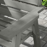 Outsunny Convertible 3-Seater Wooden Garden Bench with Fold-Down Table and Armrests – Fir Wood Outdoor Seating, Grey