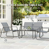Outsunny Patio Sofa Set texteline fabric close-up