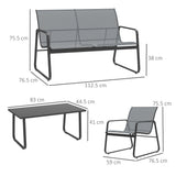 Outsunny Patio Sofa Set metal frame detail