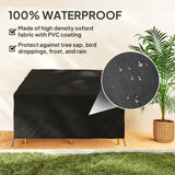 Outsunny 2 Seater Garden Sofa Cover – Waterproof 600D Oxford Fabric Rain Protector with Fixing Straps, Black