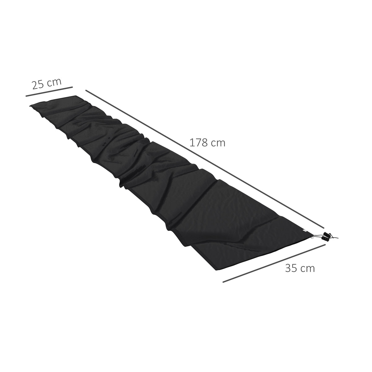 Outsunny Cantilever Parasol Cover with Zip and Buckle, Waterproof 420D Oxford Fabric – Black