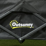 Outsunny 62L Folding Festival Trolley, 120kg Heavy Duty Cart with Oxford Fabric Bag & Telescopic Handle, Black