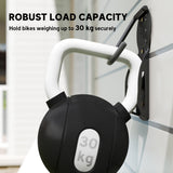 SPORTNOW Wall Mounted Bike Rack, 4 Pack Folding Bike Hooks – Garage & Shed Bicycle Storage, Black
