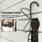 SPORTNOW Wall Mounted Bike Rack, 4 Pack Folding Bike Hooks – Garage & Shed Bicycle Storage, Black