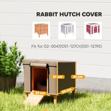 PawHut Waterproof Rabbit & Guinea Pig Hutch Cover – 600D Oxford Fabric for Model X-D2-0047, Brown