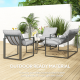 Outsunny garden sofa set arranged in a garden setting