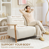 HOMCOM loveseat sofa foam padding detail