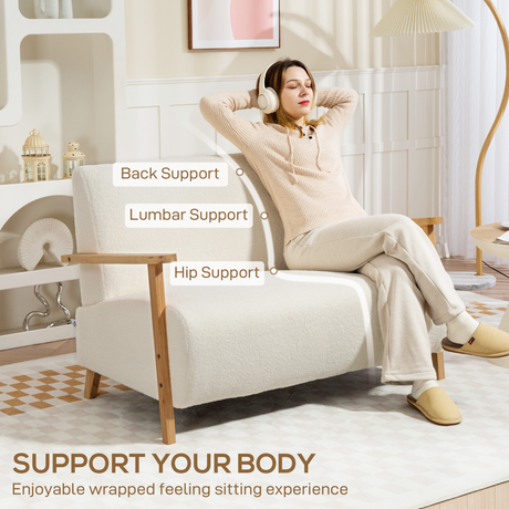 HOMCOM loveseat sofa foam padding detail