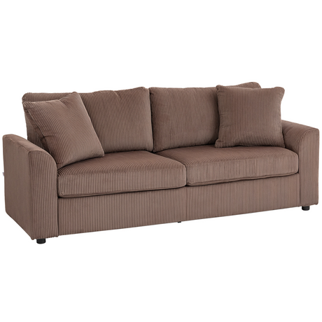 Close-up of the steel frame legs on the HOMCOM sofa