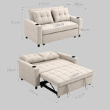 HOMCOM sofa bed dimensions diagram