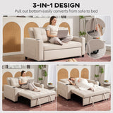 HOMCOM sofa bed adjustable backrest positions