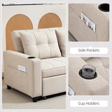 HOMCOM sofa bed steel frame construction detail