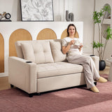 HOMCOM sofa bed side pocket and cup holder detail