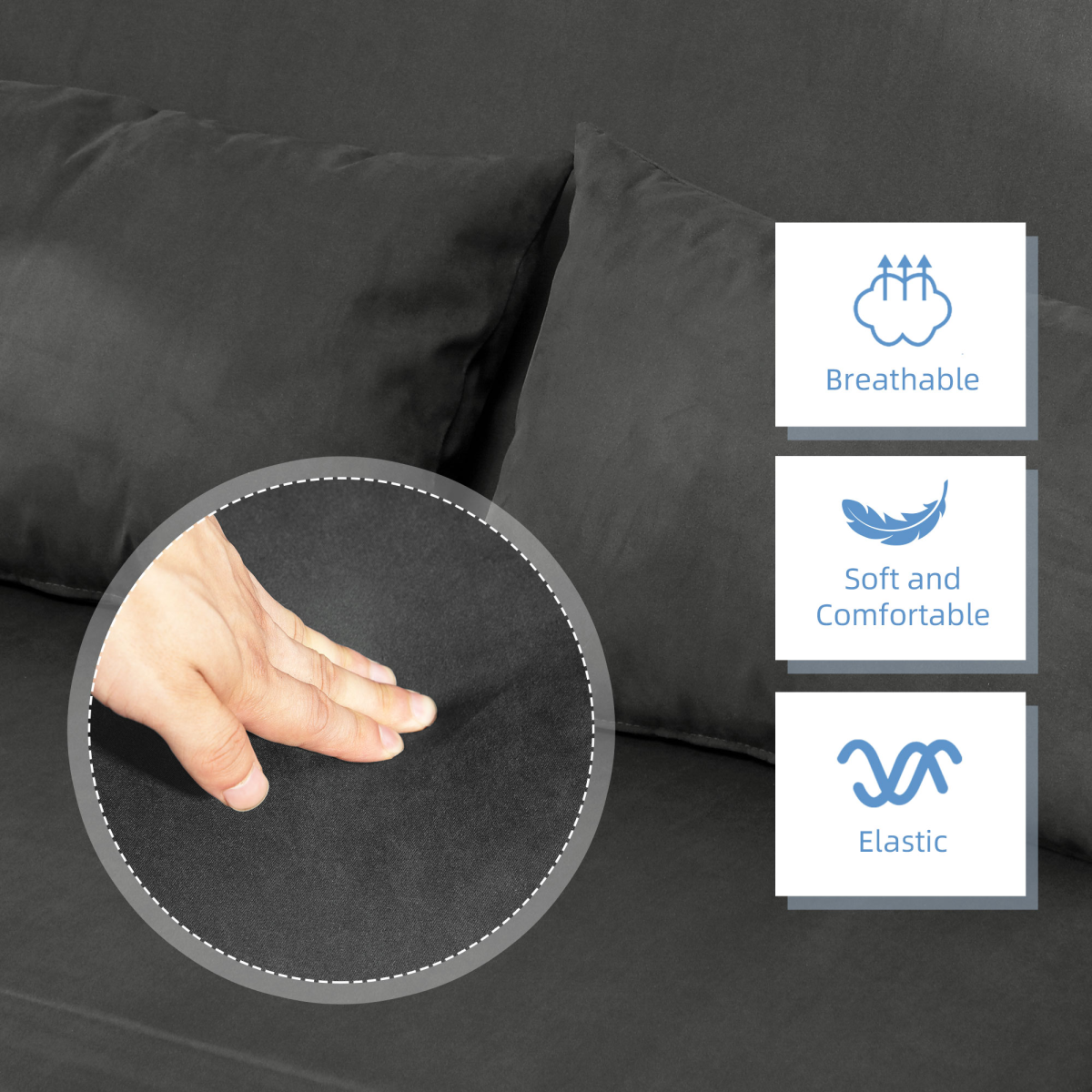 HOMCOM sofa bed folded flat bed view