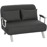 HOMCOM sofa bed with two pillows detail