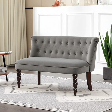 HOMCOM loveseat button-tufted back detail
