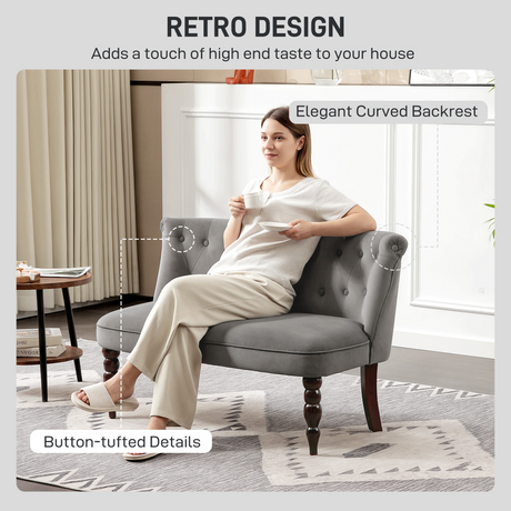 HOMCOM loveseat sofa in a living room setting