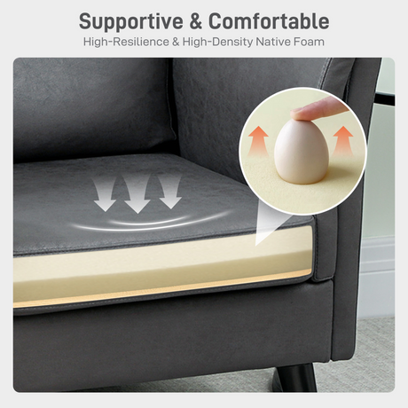 HOMCOM loveseat sofa in a bedroom setting