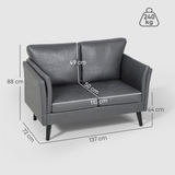HOMCOM loveseat sofa seat cushion detail