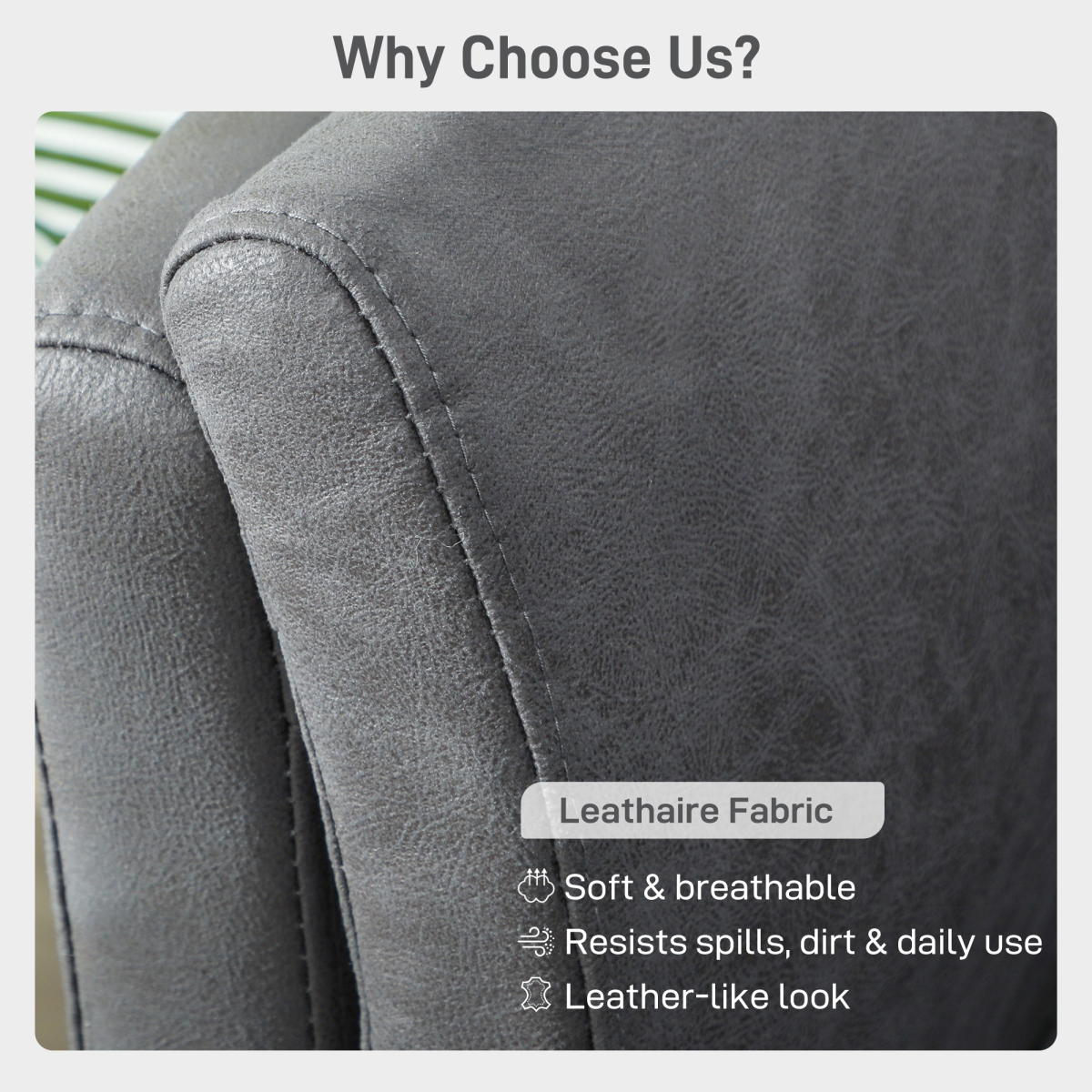 HOMCOM loveseat sofa back view